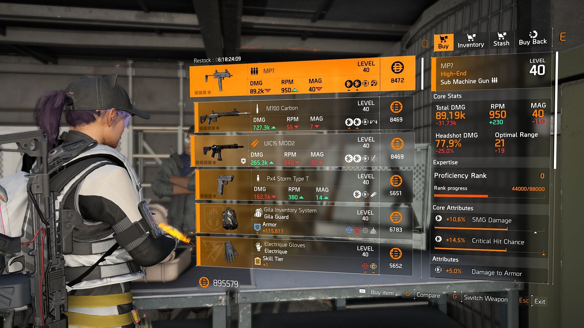The Division 2 vendor at The Bridge Settlement in Brooklyn (Image via Sportskeeda Gaming || Ubisoft)